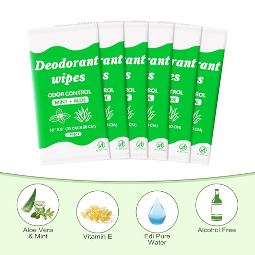 Aloe Vera & Mint Deodorizing Body Shower Wipes - 100 Pack