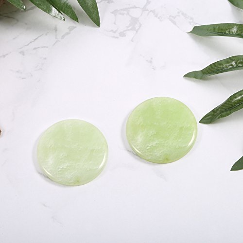 2-Pack Jade Stone Pallet for Eyelash Extension Glue - 2 Inch