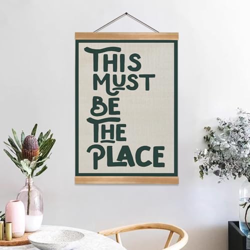 Inspiring Wall Art Poster with Frame - Green Vintage Canvas 12x16