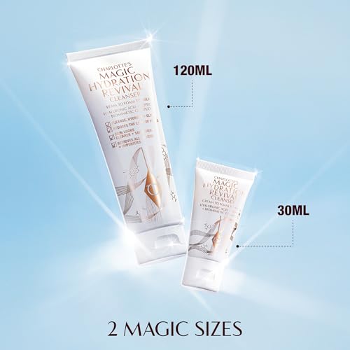 Charlotte Tilbury Magic Hydration Revival Facial Cleanser 1.05 Fl Oz - Gentle Foaming Face Wash for Hydration & Makeup Removal