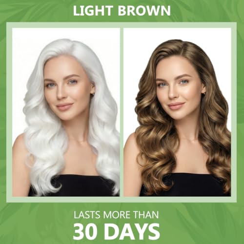 HIS&HERCHOICE Light Brown 3-in-1 Hair Dye Shampoo for Gray Coverage