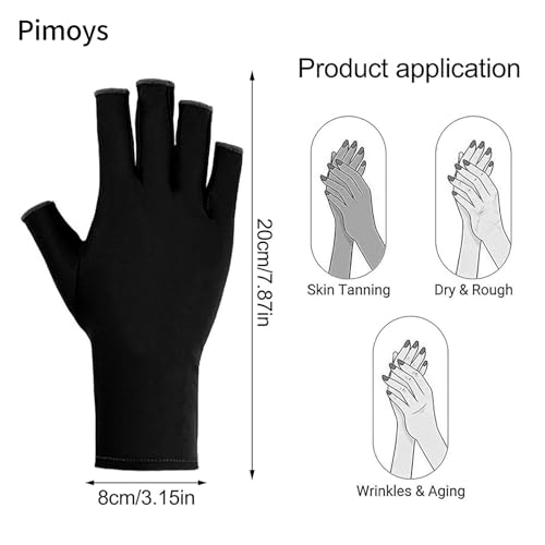 UV Protection Fingerless Gloves for Gel Manicure - UPF 50+
