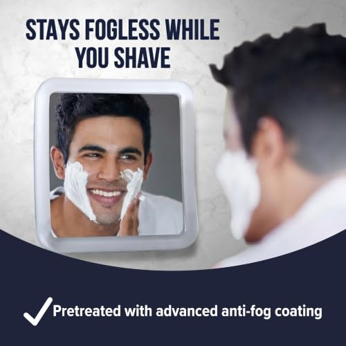 MIRRORVANA Fogless Travel Shower Mirror - Clear 5.3" x 5.3"