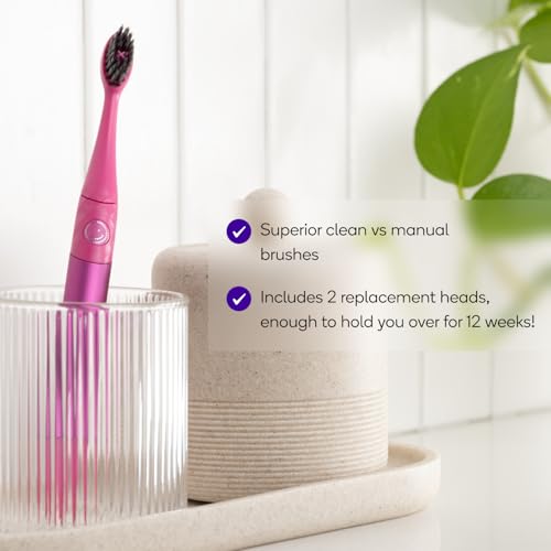 BURST Nova Sonic Toothbrush Replacement Heads - 2 Pack, Pink