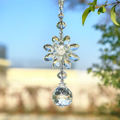 Clear Crystal Ball Prism Suncatcher for Car & Home Decor