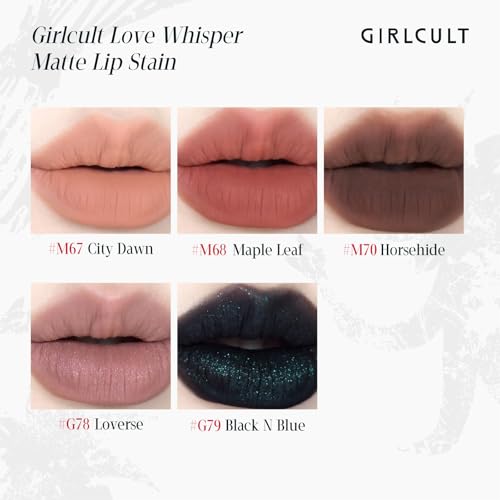 GIRLCULT G79 Black N Blue Matte Lip Stain - Velvet Mousse Tint