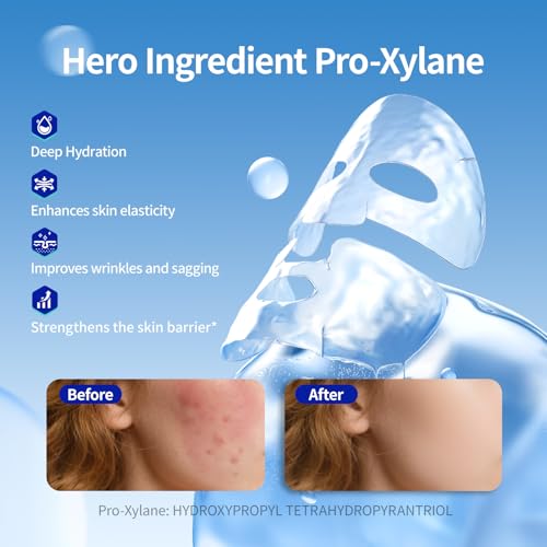 MATERN'ELLA 3D Carnosine & Pro-Xylane Anti-Aging Cream Face Mask, 10 Pack