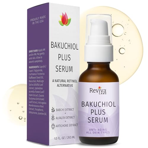 Reviva Labs Bakuchiol Serum 1 fl oz | Natural Retinol Alternative for Radiant Skin