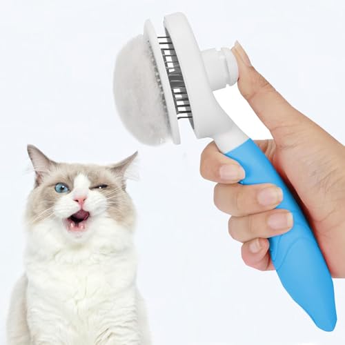 itPlus Self-Cleaning Slicker Brush for Pets - 2 Pack Blue