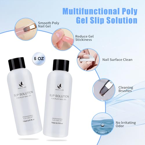 MAGIC ARMOR Poly Gel Slip Solution Kit - 150ml Nail Extension Set
