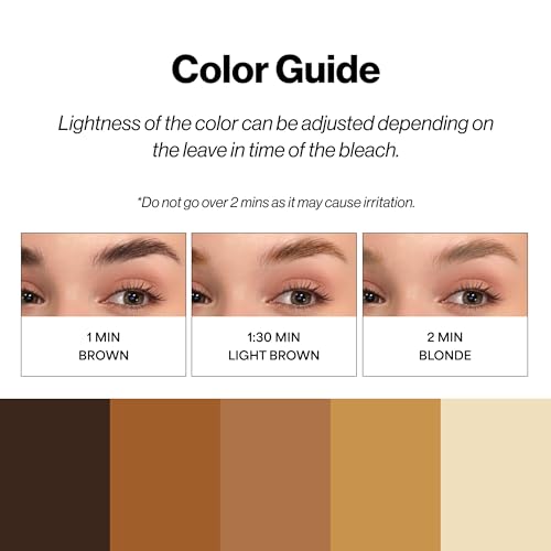 ENTROPY MAKEUP One-Use Brow Bleach Kit, Quick & Easy Eyebrow Lightening for All Hair Colors, Eyebrow Kit, Single Application, Gentle Formula, Lasts Up to 4 Weeks