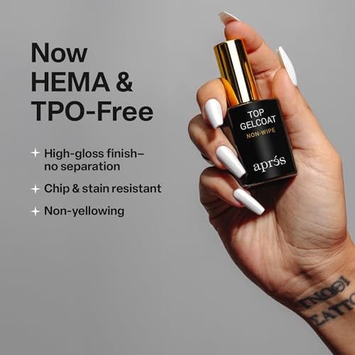 APRÉS Non-Wipe Top Gelcoat 15ml - HEMA & TPO-Free Glossy Finish