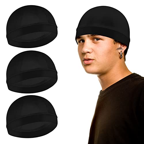 Sibba 3-Pack Unisex Satin Wave Caps for Styling & Comfort