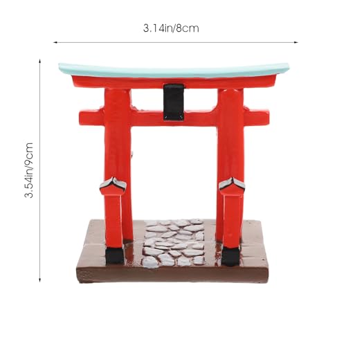 Miniature Japanese Torii Gate Ornament - Resin Zen Garden Decor