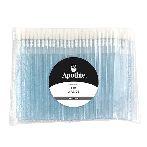 Apothie 200 Blue Crystal Disposable Lip Applicators for Lip Gloss & Lipstick, Versatile Makeup Wands Set
