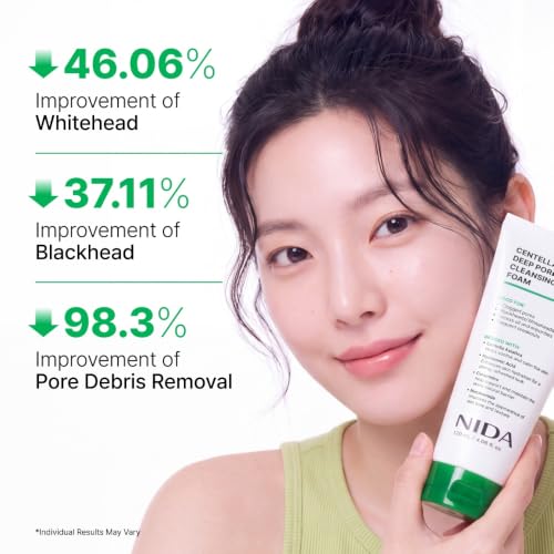 NIDA Centella Deep Pore Cleansing Foam - 120ml, Hydrating & Soothing
