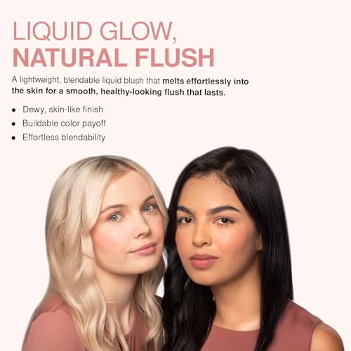 Palladio Liquid Blush for Cheeks & Lips - Cool Pink 0.16 Fl Oz, 2-in-1 Vegan Makeup