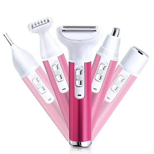 5-in-1 Women's Electric Razor Set - Painless Body & Facial Hair Removal