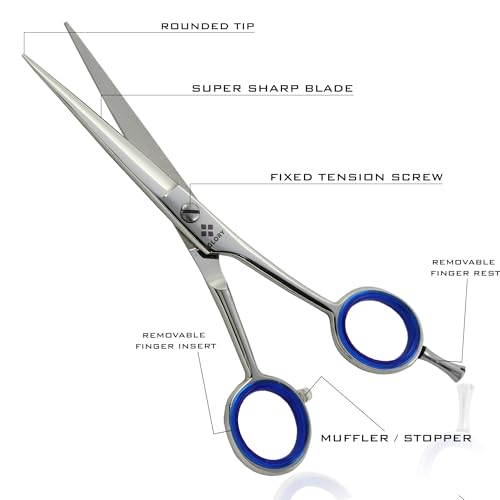 GLORY 6.5" Professional Hair Cutting Scissors - Ergonomic Barber Shears