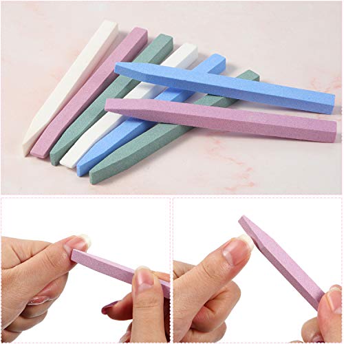 Mudder 40 Pcs Stone Nail File Set - Pumice Stick for Manicure & Pedicure, 4 Colors