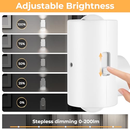 LED Night Light Plug-in with Dusk to Dawn Sensor, 4 Pack