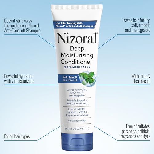 Nizoral Deep Moisturizing Conditioner with Mint & Tea Tree Oil - 9.4 oz, Sulfate-Free, Nourishing for All Hair Types