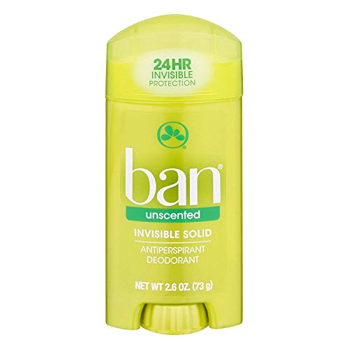 Ban Unscented Invisible Solid Antiperspirant Deodorant 2.6 oz (3 pack)