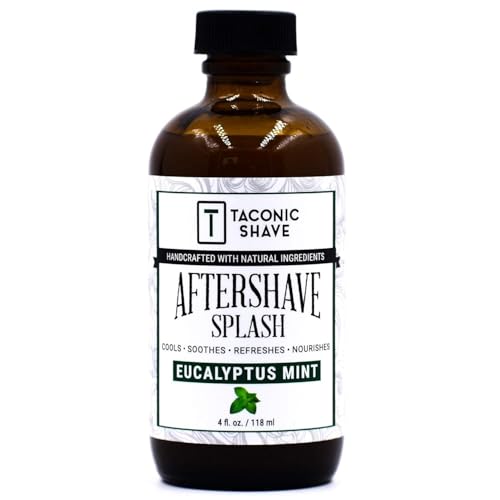 Taconic Shave Eucalyptus Mint Aftershave Splash, Alcohol-Free - 4 oz