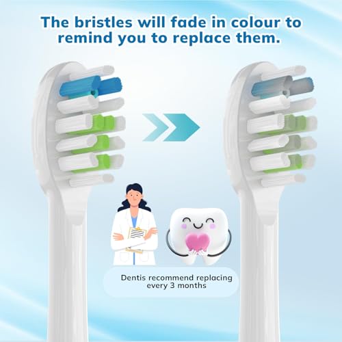 CloudDent 3-Pack Replacement Brush Heads for Waterpik Sonic Fusion - Black