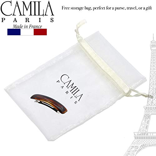 Camila Paris 3-Inch Tortoise Shell French Hair Barrette, Strong Grip Clip