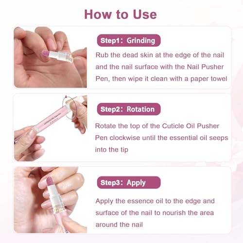 Ceramic Cuticle Pusher & Oil Pen Set for Nail Care