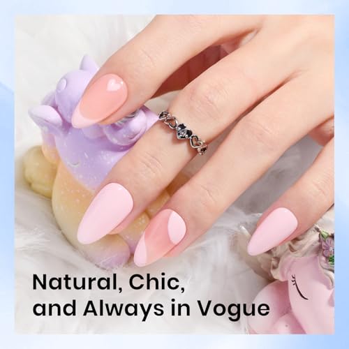 Beetles Gel Nail Kit with 504 Almond Tips & UV Lamp