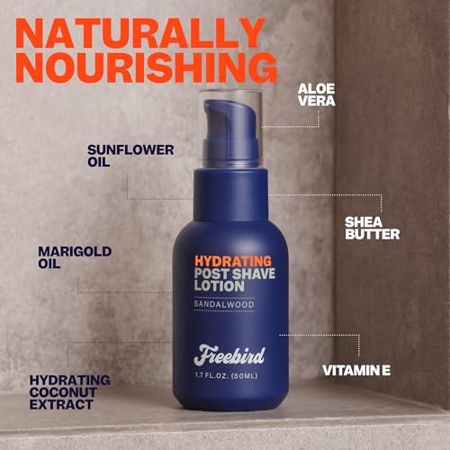 Freebird Post Shave Lotion for Men - Soothing Aftershave Gel, 50mL