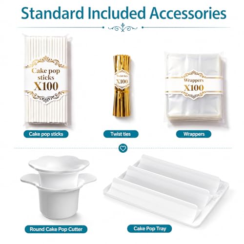 All-in-One Cake Pop Kit with Molds, Sticks & Wrappers