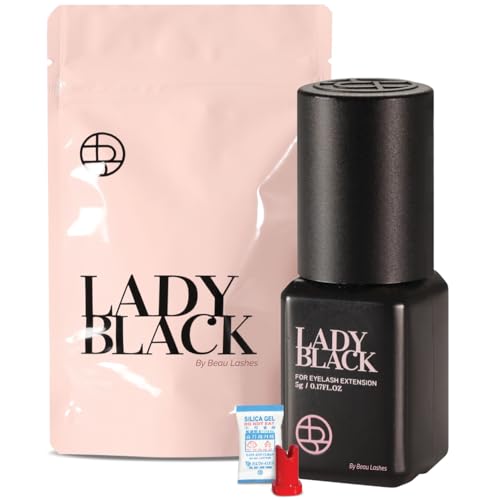 Lady Black Eyelash Extension Glue 5ml - Fast Drying, Strong Retention, Professional Lash Adhesive