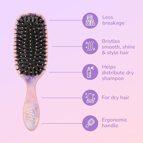 Wet Brush Shine Enhancer Paddle Hair Detangler Brush with Argan Oil