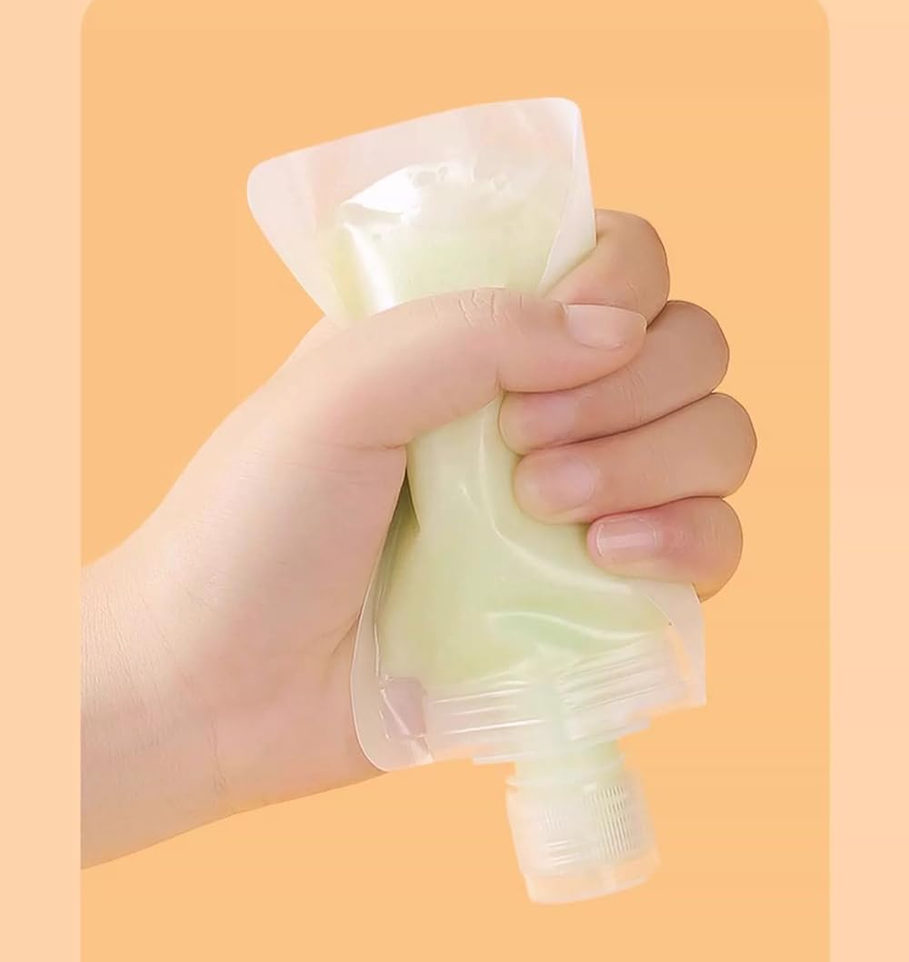 NaYiissi 10pcs Travel Pouches for Toiletries, Leak Proof Travel Fluid Makeup Packing Bag, TSA Approved Squeeze Liquid Pouches for Travel, Plastic Pouch for Lotion Shampoo Cream Hand Soap