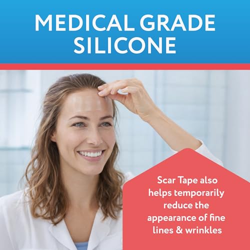 ScarAway Silicone Scar Tape - Medical-Grade, Water-Resistant, Self-Adhesive for Hypertrophic & Keloid Scars
