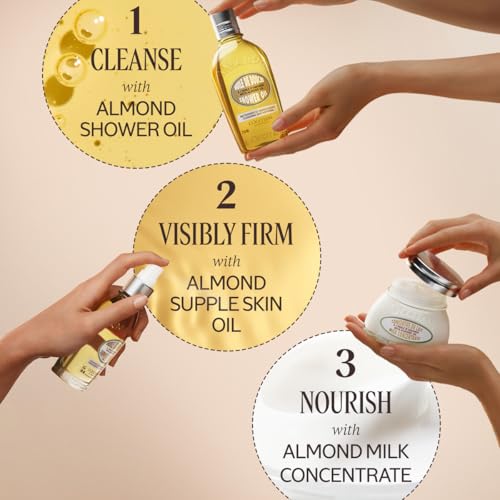 L'OCCITANE Almond Shower Oil - Vegan Body Wash & Shaving Base