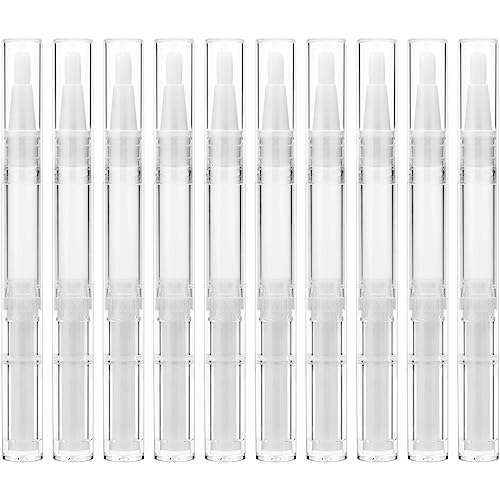 SOKOSEY 10-Pack 3ml Refillable Cuticle Oil Pens with Brush Tips