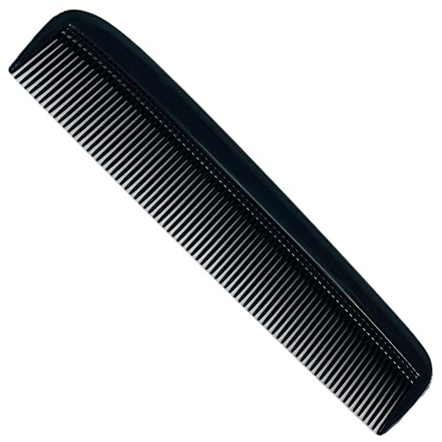 CACHE COMB 5" Unbreakable Pocket Comb - Black, All Fine Teeth