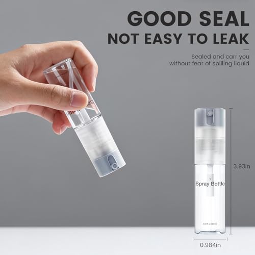 Bomeiyi 0.7oz Refillable Spray Bottle Grey - Fine Mist, Leak Proof Travel