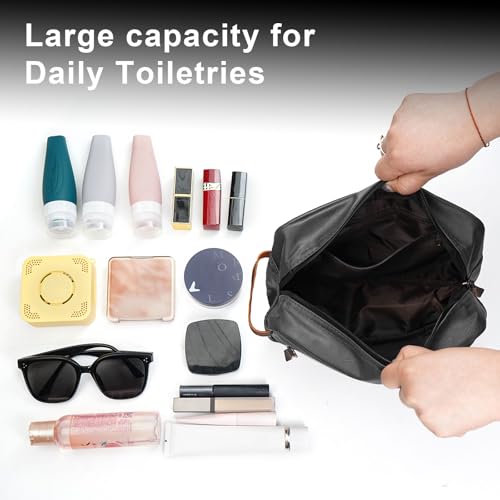 Wohlbege Men's Large Travel Toiletry Bag - Waterproof Bathroom Organizer