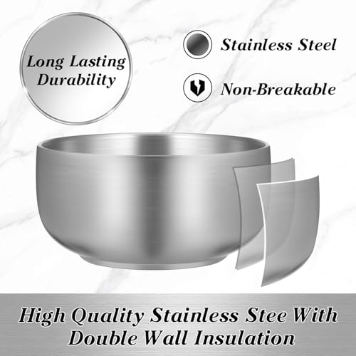 ARTIBETTER Stainless Steel Shaving Bowl with Lid - Durable Lather Mug