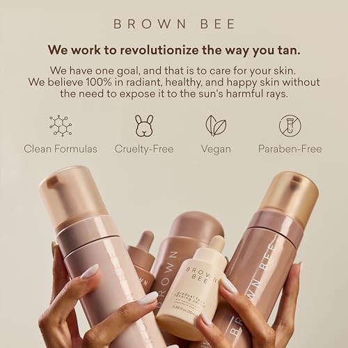 Brown Bee Exfoliating Mitt – Reusable Body Glove for Smooth Skin