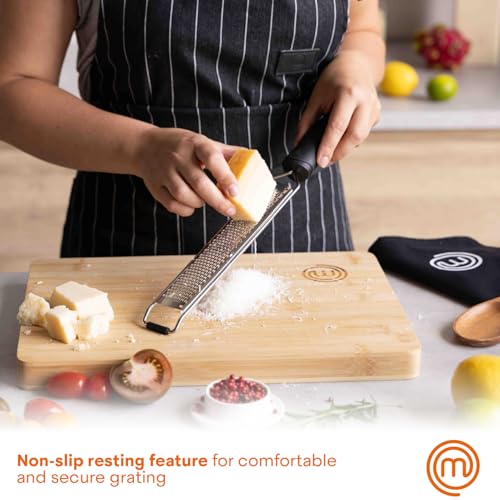 MasterChef Stainless Steel Zester Grater with Non-Slip Grip