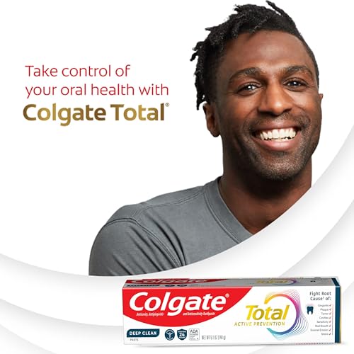 Colgate Total Deep Clean Mint Toothpaste 5.1 oz, 3 Pack - Anticavity Fluoride Formula