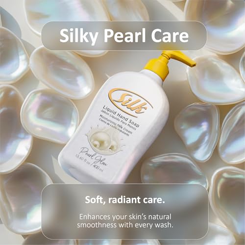 SILK Moisturizing Hand Soap with Glycerin - Pearl Glow Scent, 13.6 Fl Oz (Pack of 4)