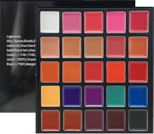 YARLADY 25-Color Long-Lasting Lipstick & Lip Gloss Palette Waterproof Matte Makeup