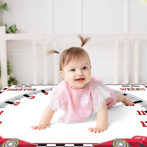 Baby Milestone Blanket for Monthly Growth Photos | 60" x 40" Soft Plush